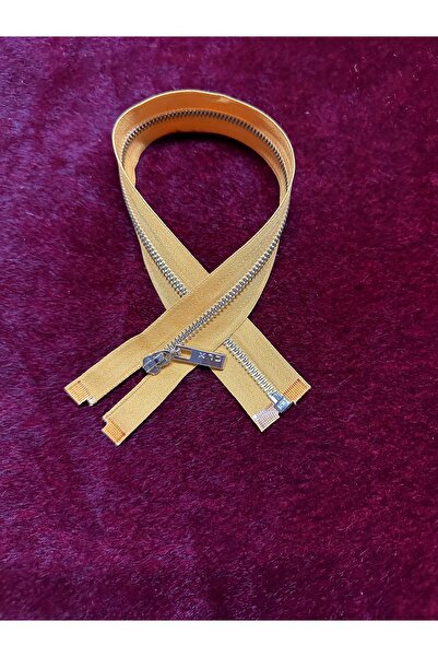 e tuhafiye 1 тъмножълт метален цип за чанта, палто или дрехи (45 см)