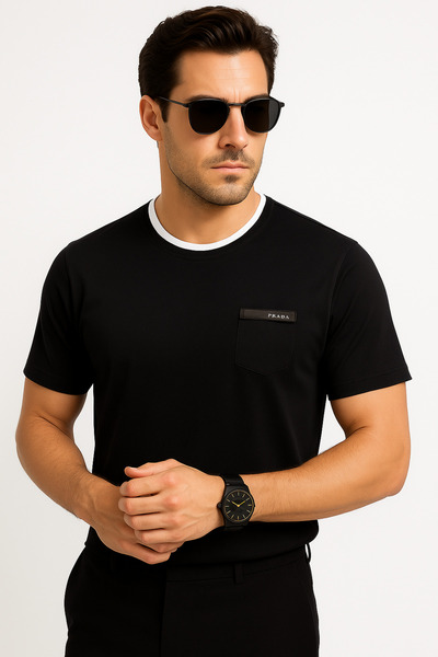 Butik Siyah Basic Erkek Tişört