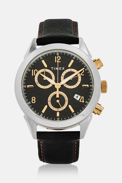 Timex ساعة رجالية T TW2R90700 جلدية تناظرية 40 مم، سوداء
