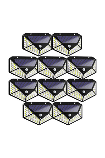 OEM Set de 10 lămpi solare 100 LED-uri, senzor de lumină și mișcare, unghi de detecție de 270 de grade