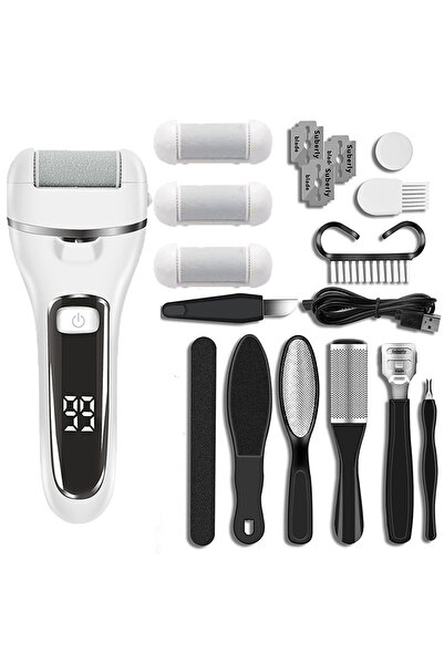 ETG جهاز كهربائي لإزالة مسامير القدمين، أدوات باديكير قابلة لإعادة الشحن، للعناية بالقدمين، مبرد قدم 10 في 1