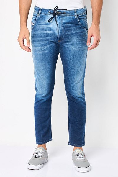 Diesel Men Krooley-X Tapered Fit Washed Denim Jeans, Blue