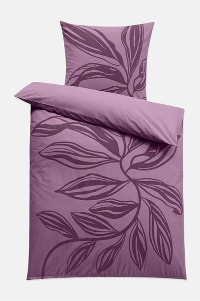 Tchibo Allover Printed Duvet Set 160 x 210 cm, Purple