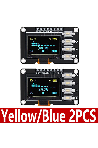 Choice 2 قطعة صفراء-زرقاء 1~2 قطعة 0.96 بوصة OLED IIC أبيض/أصفر أزرق/أزرق 128...