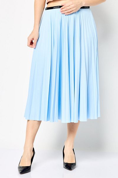 Lacoste Women Brand Logo Pleated Skirts, Blue