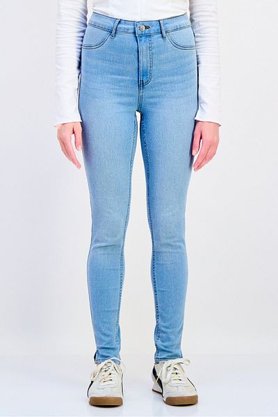JDY Women Skinny Fit Solid Stretchable Jeans, Light Blue