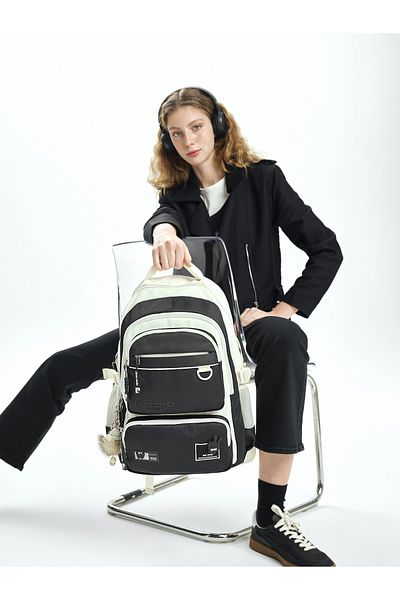 Pierre Cardin Black Children's School Backpack 07Pc1990