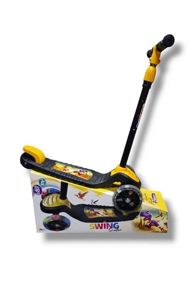 Genel Markalar Swing 3 Tekerlekli Işıklı Çocuk Scooter 40 kg Taşıma Kapasiteli