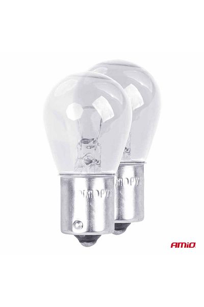 JollyMag Set of 2 halogen bulbs, P21W socket, BA15s, 12V power supply