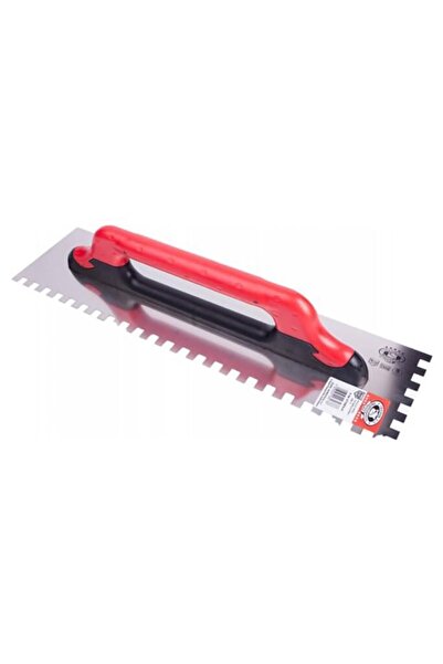 JollyMag Gletiera inox, Olejnik, zimti, 6x6 mm, Super Profi, 13x48 cm, maner soft lung, Rosu