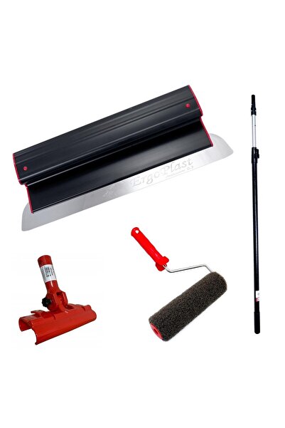 JollyMag Set gletiera profesionala, inox, 60 cm x 0.3 mm, suport, maner prelu...