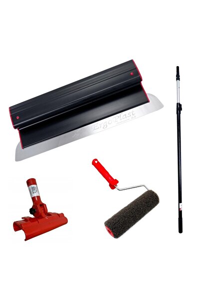 JollyMag Set gletiera profesionala, inox, 40 cm x 0.3 mm, suport, maner prelu...