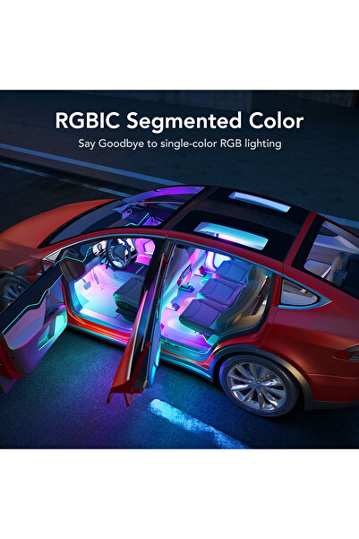 Govee Auto LED Strip H7090 RGBIC, Music Sync, App Control, 30 Scenes