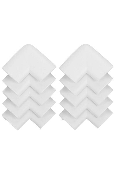 SERSIMO Set 10 protectii colturi pentru siguranta copii, 60x35mm, spuma EPE, gri