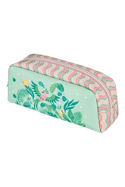 Herlitz Penar Etui, Culoare Multicoloră, Material Textil, Motiv Sweet Jungle, Dimensiuni 19,5x6,5x9,5cm