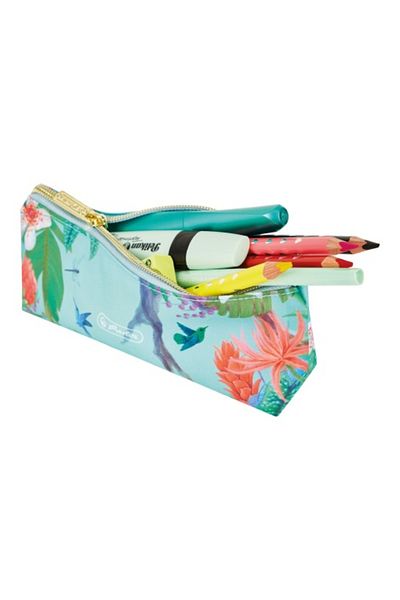 Herlitz Penar Etui, Culoare Multicolor, Material Material Textil, Dimensiuni 21.5x5 x8.5 cm, Motiv Junglă Ladylike