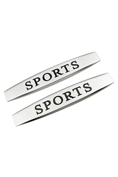 JollyMag Sada 2 kovových emblémov na autá, samolepiacich, model „SPORTS“, chr...