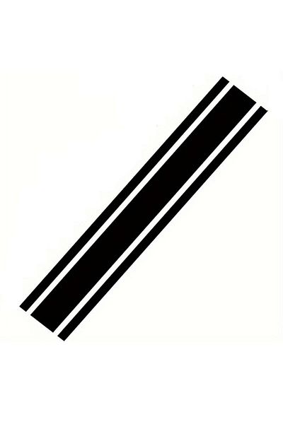 JollyMag Sticker autoadeziv Tuning, model "Triple Stripes", dimensiune 125 x 22 cm, culoare Rosie