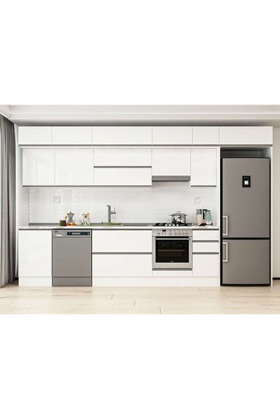 Alvinka 380X240 Cm High Gloss Mutfak Dolabı Mb-E90S50S40-1