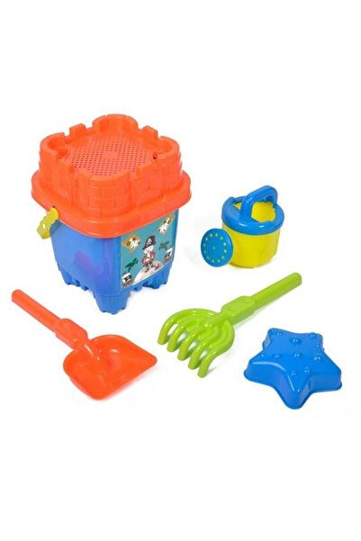 OEM Set găleți de nisip pentru plajă cu accesorii, 6 piese, în formă de caste...