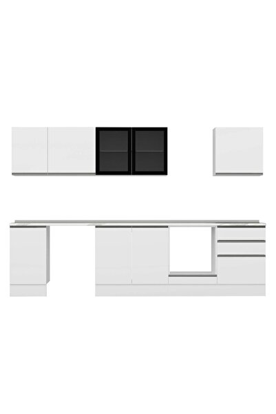 Alvinka 305X210 Cm High Gloss Mutfak Dolabı M-E80S45S60-3