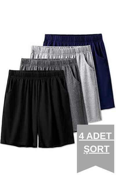 JustBS Erkek Relaxed Basic Yazlık 4'Lü Şort