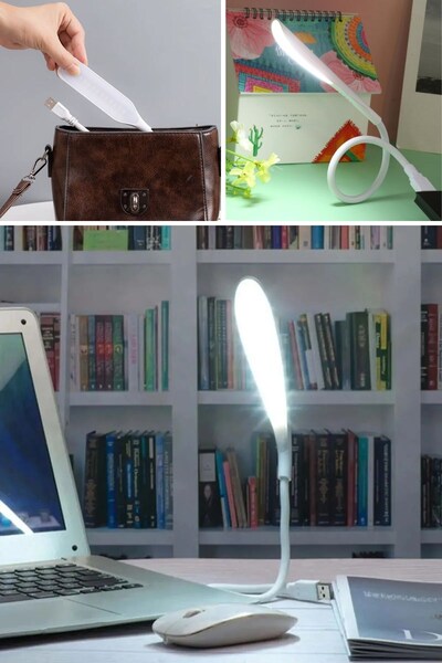 Buffer ® USB Girişli 14 Ledli 3 Kademeli Dokunmatik Masa/Kitap Okuma Lambası Ledi Beyaz