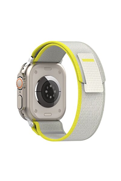 Flo Watch Strap for Apple Watch 1/2/3/4/5/6/7/8/9/10/SE/SE 2 38/40/41/42mm, F50, Metal, Yellow/Titanium