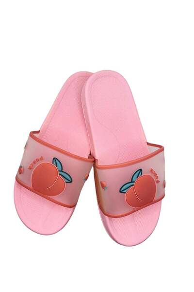 TECOS Papuci de plaja sau piscina pentru dama, TECOS, imprimeu piersica, roz,...