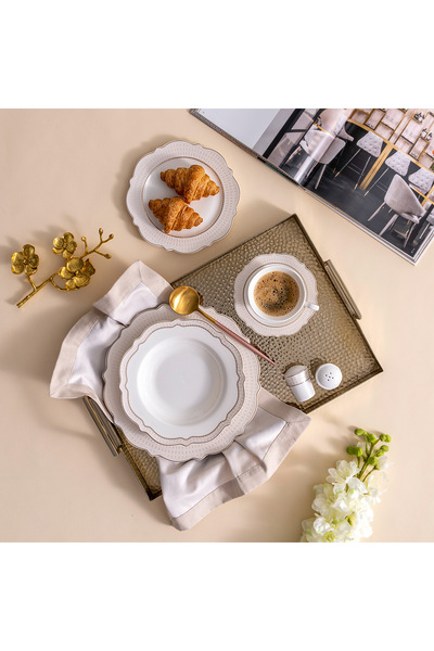 LA MESA pink fine bone china dinner set 32 pcs