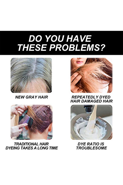 EELHOE Fruit Hair Dye Cream, Instantly Natural Fruit Hair Dye with Comb for All Hair Types 80ml Brown