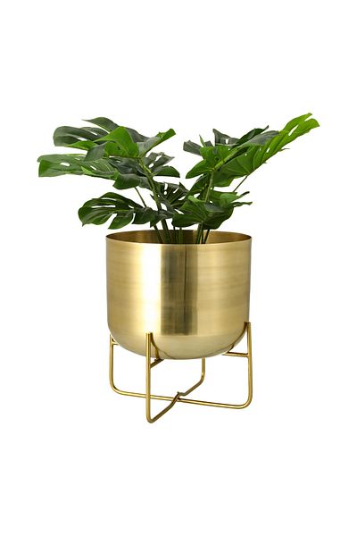 homez Aluminum Planter With Leg Gold