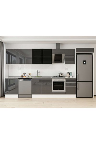 Alvinka 395X222 Cm High Gloss Mutfak Dolabı Mb-E90S60S45-3