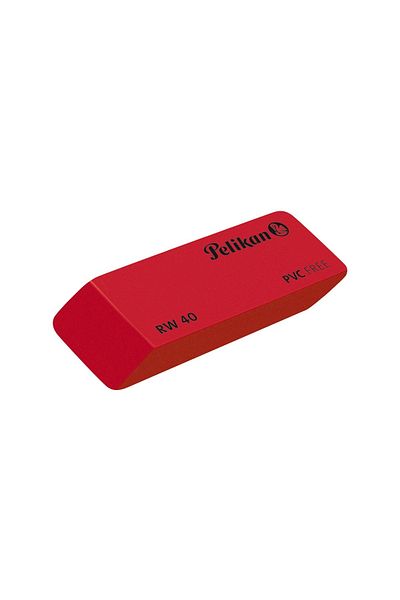 Pelikan Eraser RW 40 Velvet, Color Red, Material Rubber, Phthalate and Latex Free, Display Pack, One Piece