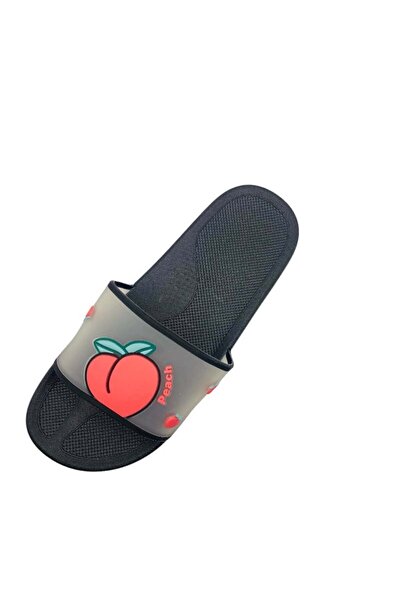 TECOS Women's beach or pool slippers, TECOS, peach print, black, size 40-41, 25.5 cm