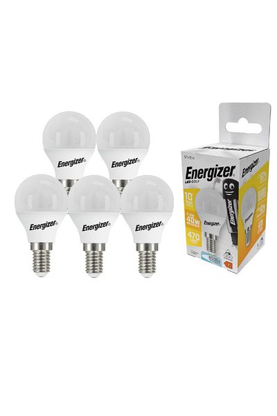 Energizer Set 5 becuri LED mini Energizer, 4.9W, E14, 470 lumeni, 6500K, lumina rece, clasa energetica F