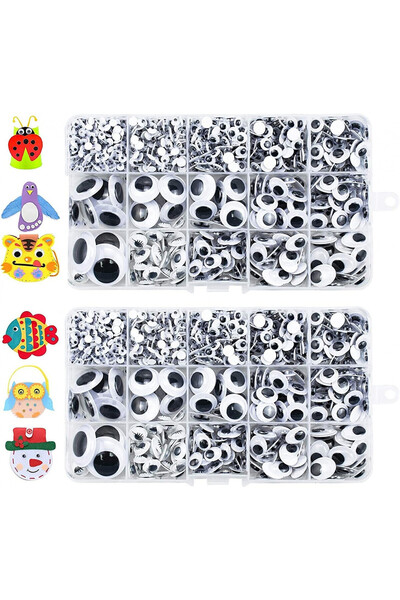 Yesland Set de 2260 ochi autoadezivi pentru obiecte de artizanat Yesland, pla...