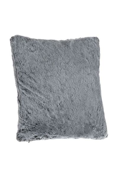 OEM Pernă decorativă de iarnă din blană artificială de iepure gri
