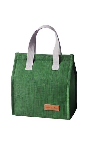 OEM Geantă termică Bento Style, camping, aluminiu, 22,5x13x25,5 cm, 3,3 l, verde