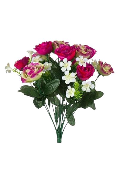 OEM Buchet Flori Artificiale Roz Albe 35cm
