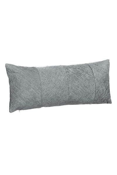 OEM Winter Decorative Chenille Pillow Gray Stripe Pattern