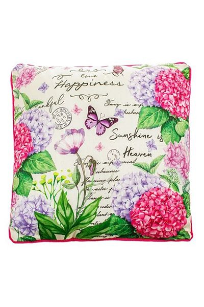 OEM Perna Decorativa de Vara Bej Floral Fluturi