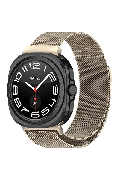 Flo Watch Strap for Samsung Galaxy Watch Ultra 47mm, F62, Stainless Steel, Titanium