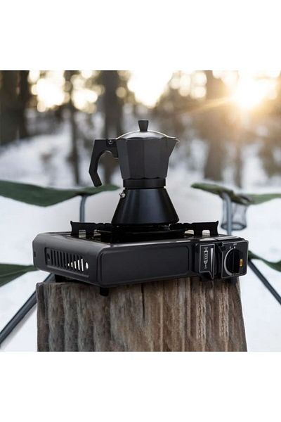 Mercaton Portable gas stove with 1 butane burner, 1.9W, dimensions 35.5x30.5x10 cm, black