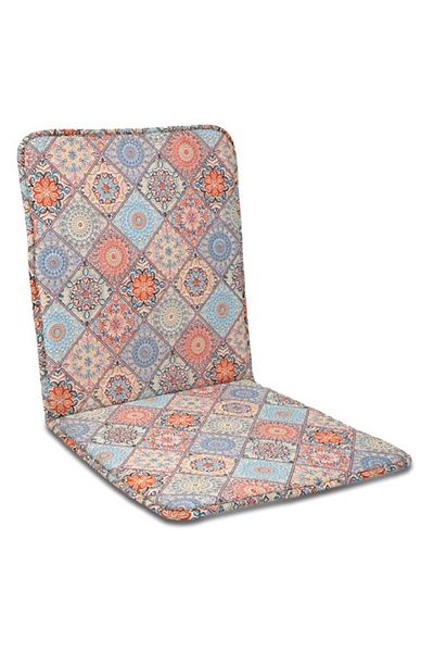 OEM Coral Tiles Chair Cushion with Backrest for Outdoor Spaces