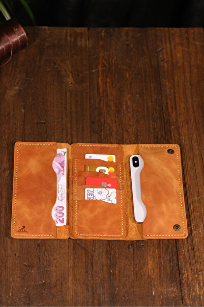MODAVİBE Genuine Leather Handmade Long Wallet – Unisex Luxury Model