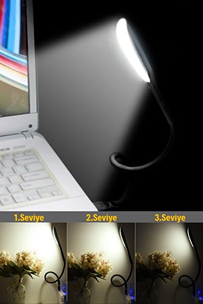 Buffer ® USB Girişli 14 Ledli 3 Kademeli Dokunmatik Masa/Kitap Okuma Lambası Ledi Siyah