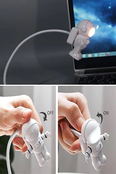Buffer ® USB Astronot Gece Lambası, Masa Lambası, Kitap Okuma Lambası Işığı