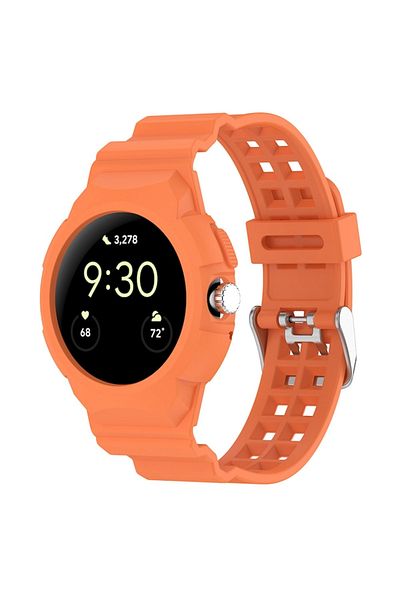 SOL Curea de ceas pentru Google Pixel Watch/Watch 2/Watch 3 41mm, SOL, L33, silicon, Orange Touch
