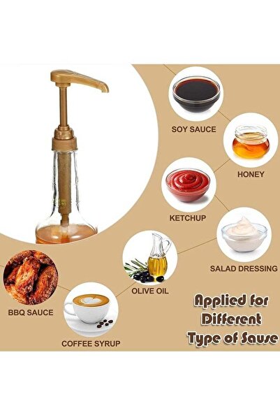 COOYA 10PCS Gold Syrup Pump Dispenser,Fits Most 750ml Syrup Bottle for Snow Cones Caramel,Syrup Pumps